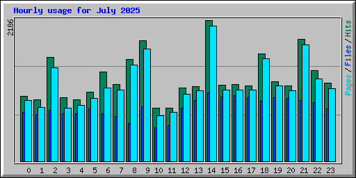 Hourly usage for July 2025
