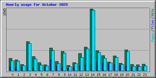 Hourly usage for October 2025
